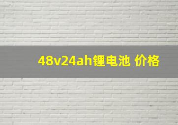 48v24ah锂电池 价格